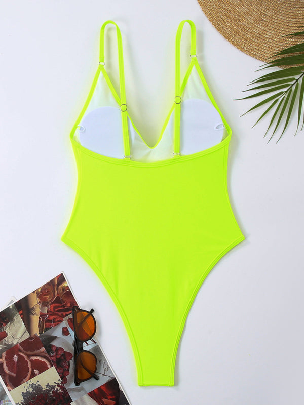 Simple Women’s One-Piece Swimsuit