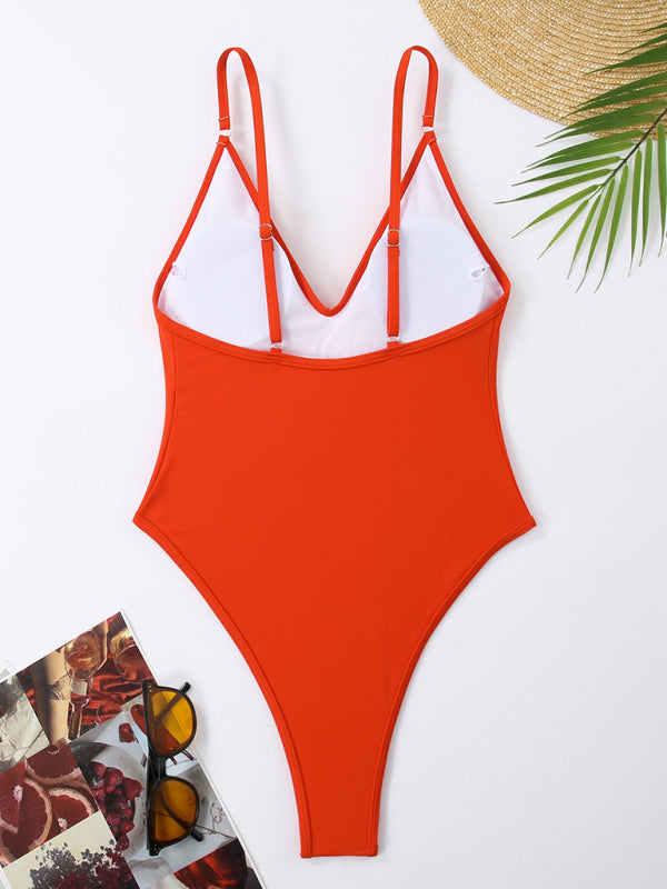 Simple Women’s One-Piece Swimsuit