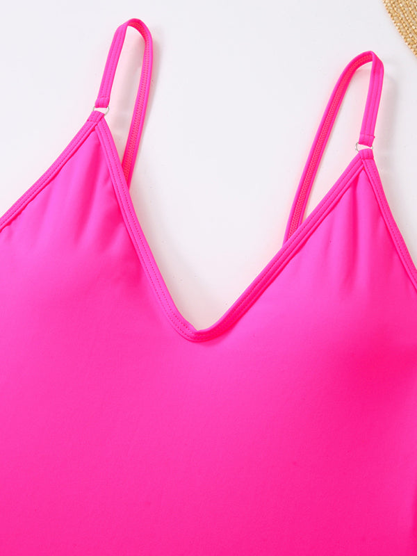 Simple Women’s One-Piece Swimsuit