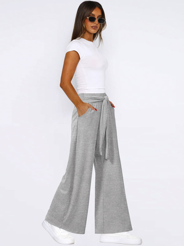 Solid color drapey wide-leg pants casual and versatile soft and comfortable yoga pants