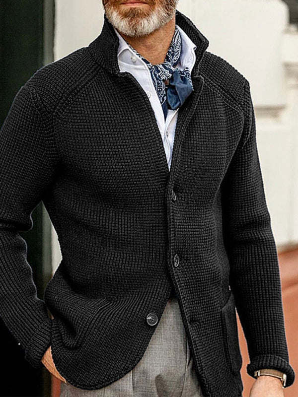 Sweater Winter Sweater Stand Collar Cardigan Foreign Trade Men’s Knitted Jacket