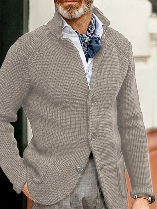 Sweater Winter Sweater Stand Collar Cardigan Foreign Trade Men’s Knitted Jacket