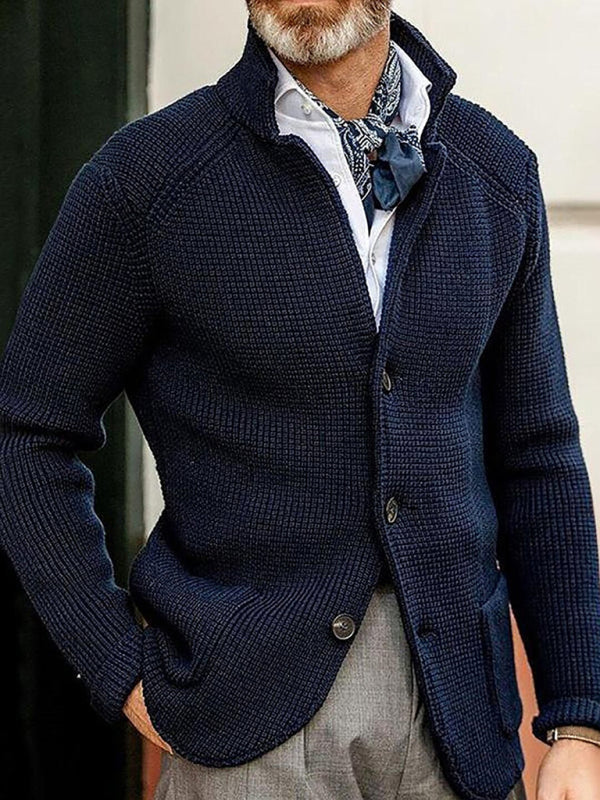 Sweater Winter Sweater Stand Collar Cardigan Foreign Trade Men’s Knitted Jacket