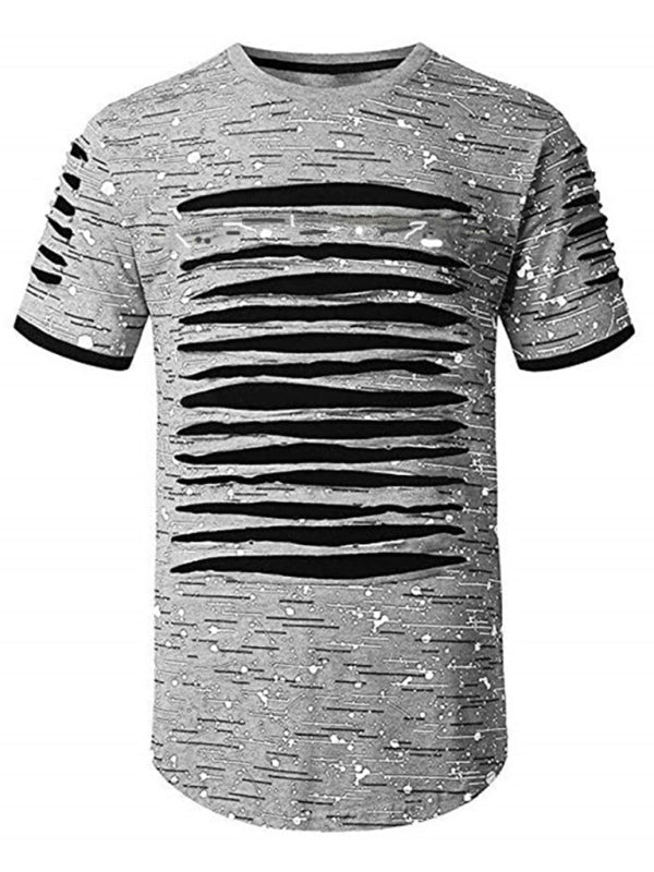 Trendy Flowery Round-Necked T-Shirts Street Men’S Wear