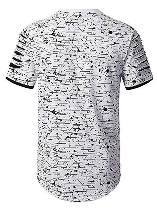 Trendy Flowery Round-Necked T-Shirts Street Men’S Wear