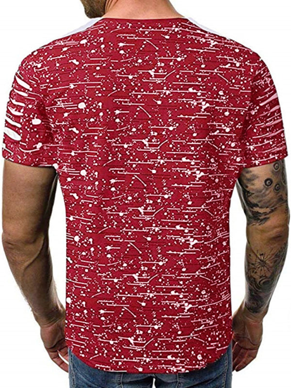 Trendy Flowery Round-Necked T-Shirts Street Men’S Wear