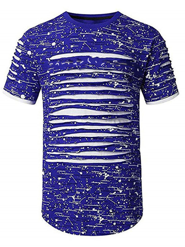 Trendy Flowery Round-Necked T-Shirts Street Men’S Wear