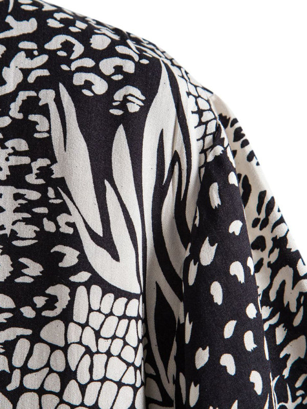 Vacation Floral Men’s Casual Short Sleeve Floral Shirt