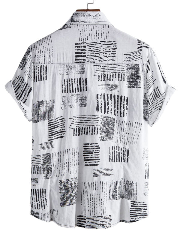 Vacation Floral Men’s Casual Short Sleeve Floral Shirt
