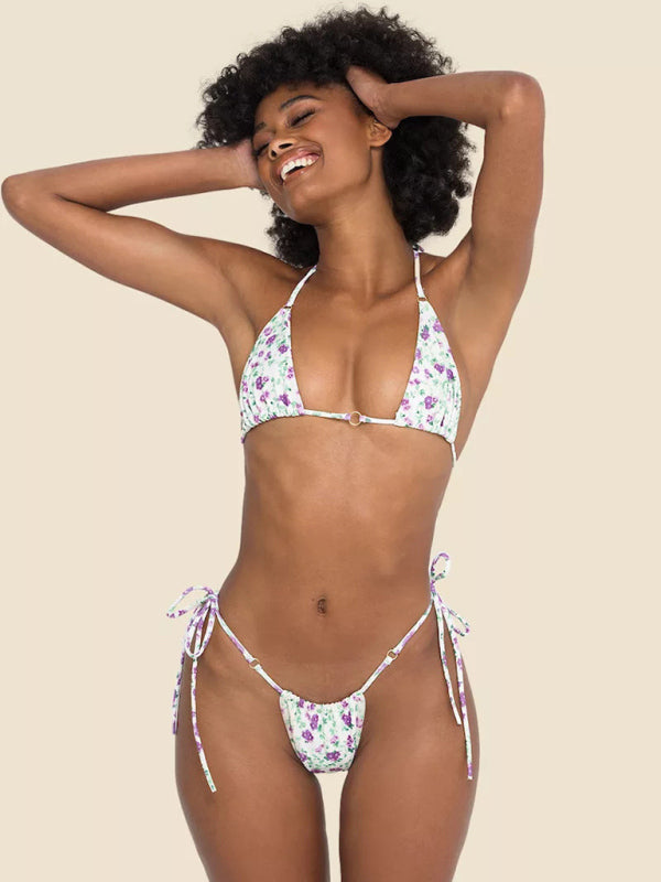 Women’s Beach Metal Ring Straps Sexy Two-piece Bikini
