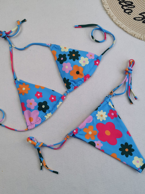Women’s Beach Metal Ring Straps Sexy Two-piece Bikini