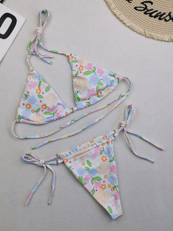 Women’s Beach Metal Ring Straps Sexy Two-piece Bikini