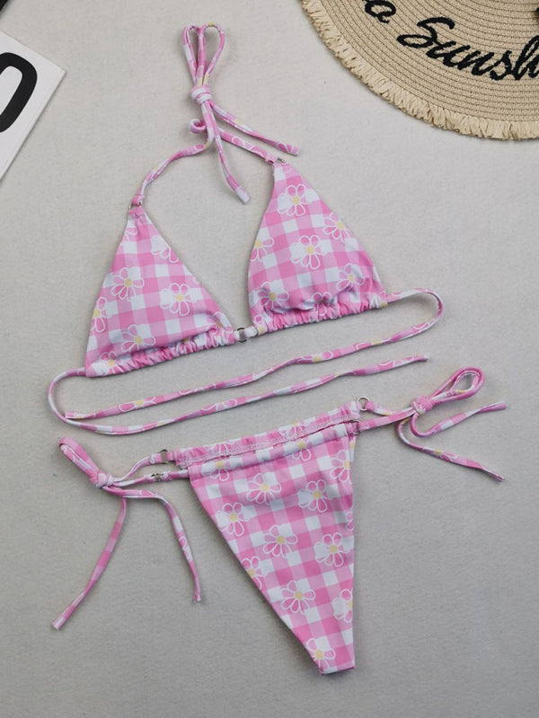Women’s Beach Metal Ring Straps Sexy Two-piece Bikini