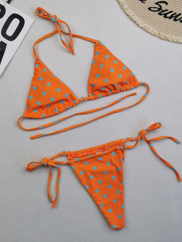 Women’s Beach Metal Ring Straps Sexy Two-piece Bikini