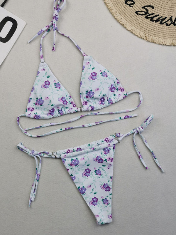 Women’s Beach Metal Ring Straps Sexy Two-piece Bikini