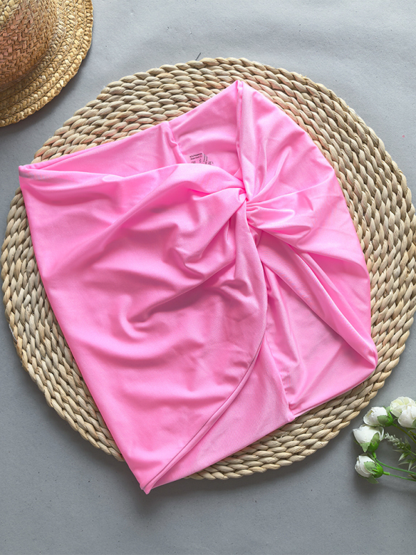 Women’s bikini solid color two piece set
