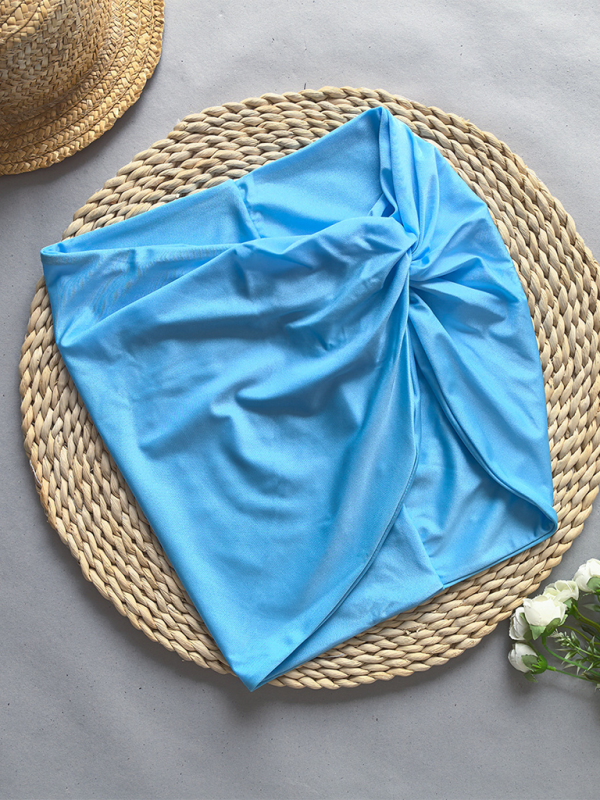 Women’s bikini solid color two piece set