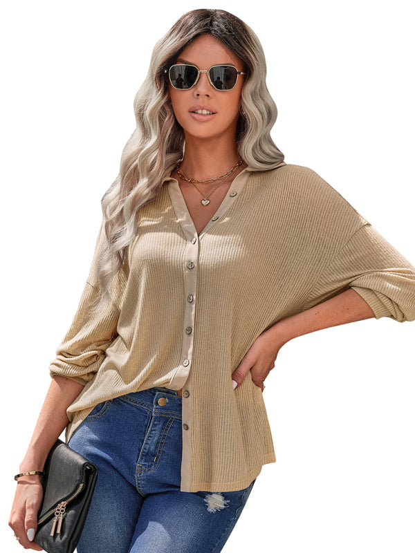 Women’s casual knitting thin loose shirt top