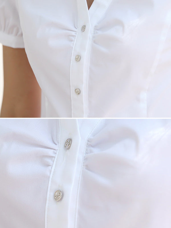 Women’s casual short-sleeved shirt professional workwear