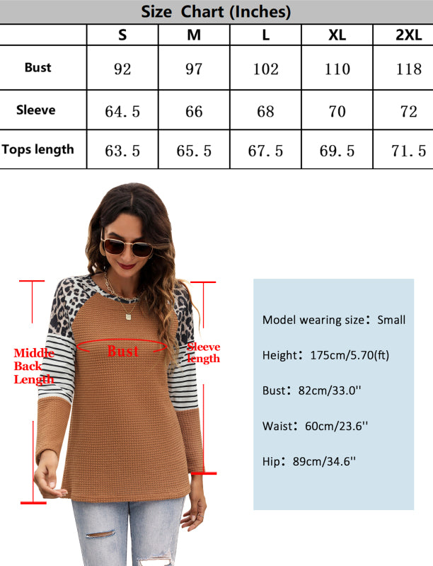 Women’s Fashion Casual Waffle Panel Top