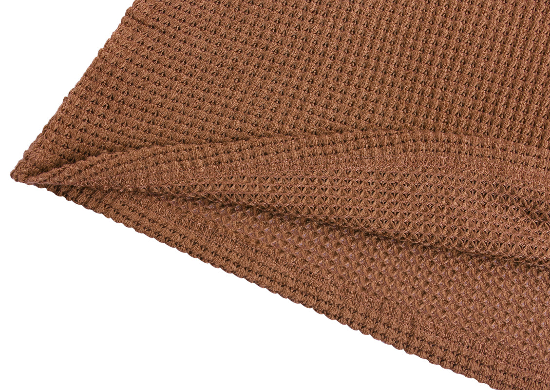 Women’s Fashion Casual Waffle Panel Top