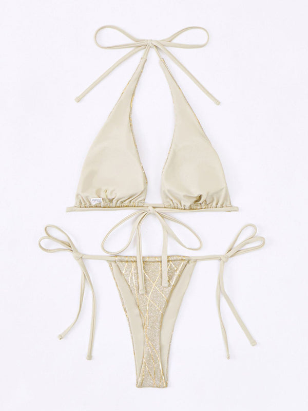 Women’s Fashion Lurex Glitter Bikini