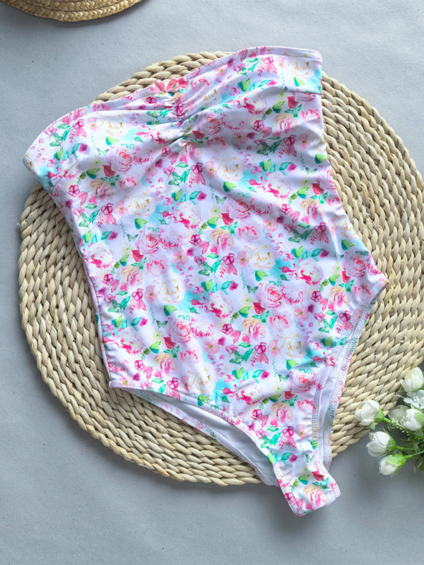 Women’s Fashion Sexy Bandeau One-Piece Swimsuit