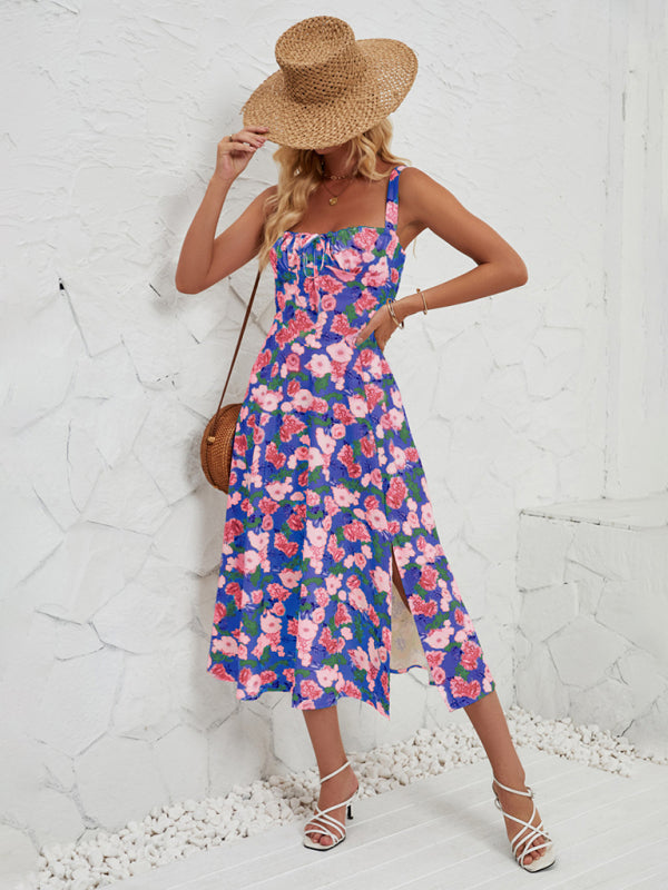 Women’s Fashionable Floral Pastoral Long Dress - Pattern1 / S