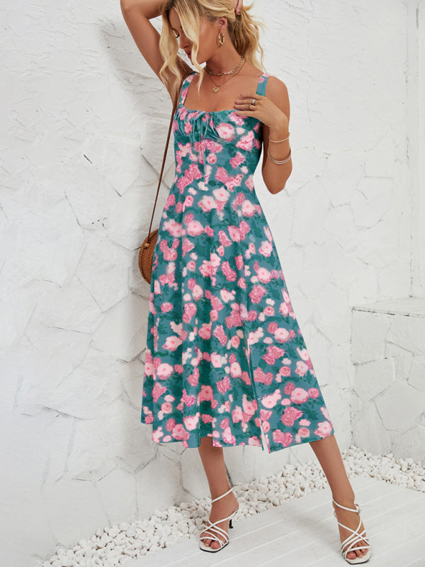 Women’s Fashionable Floral Pastoral Long Dress - Pattern3 / S