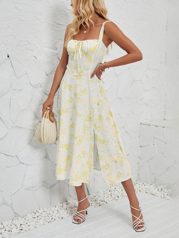 Women’s Fashionable Floral Pastoral Long Dress - Pattern6 / S