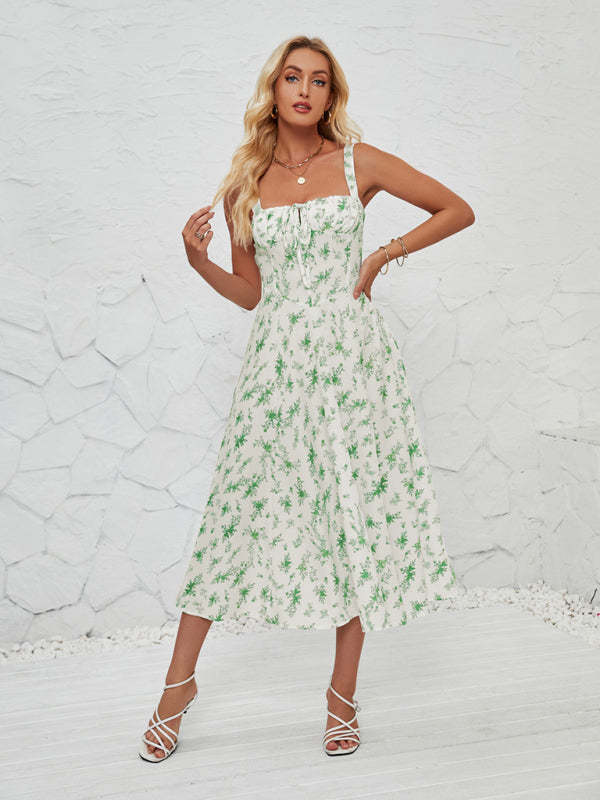 Women’s Fashionable Floral Pastoral Long Dress - Pattern7 / S