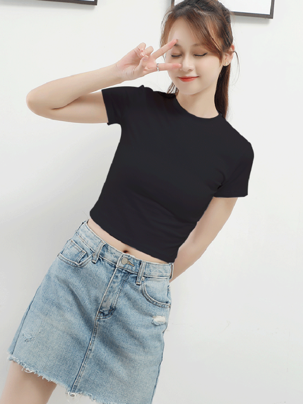 Women’s Half Turtleneck Short Sleeve Top