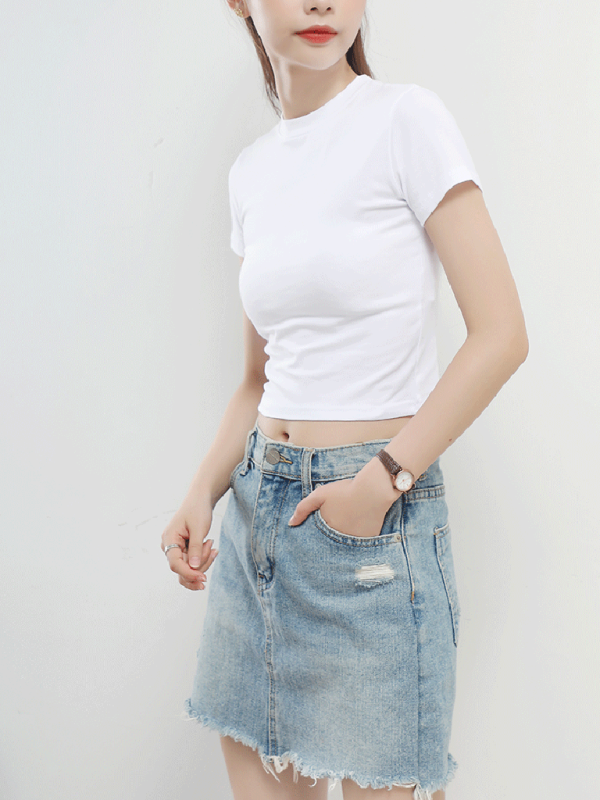 Women’s Half Turtleneck Short Sleeve Top