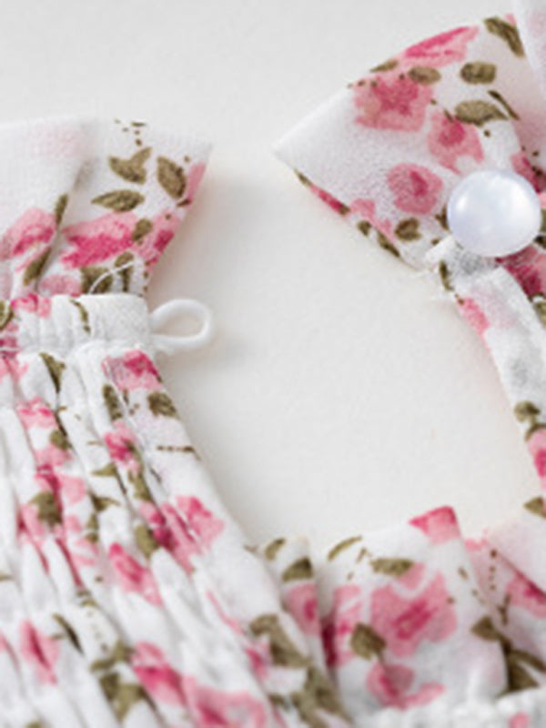 Women's holiday casual floral earring dress - Closther