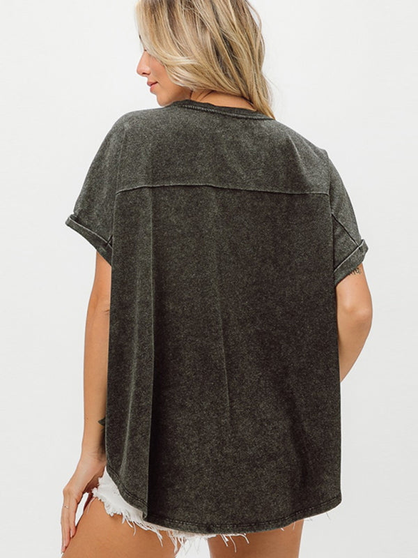 Women’s Independence Day English Letters Short Sleeve T-Shirt Top