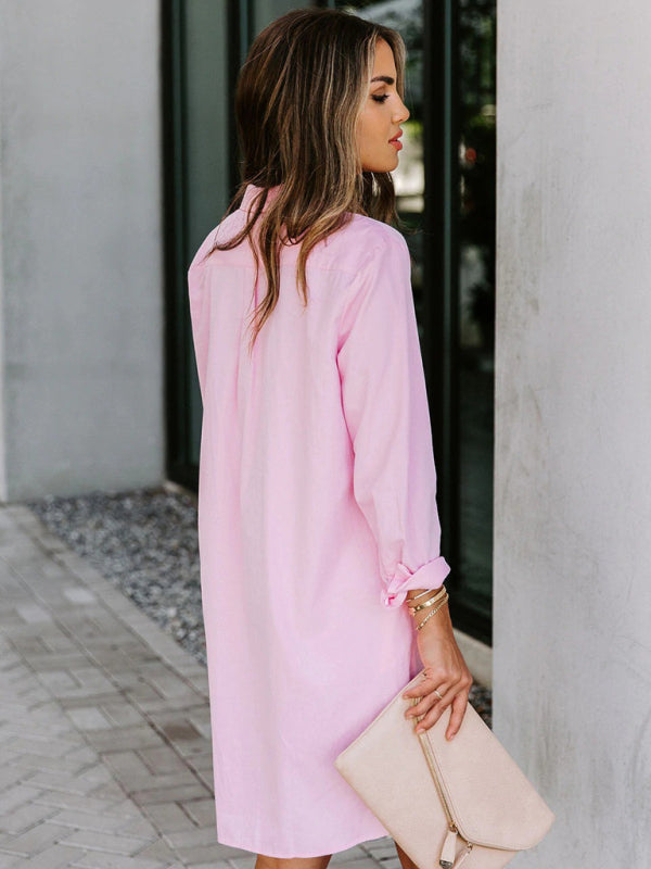 Women’s long casual temperament long-sleeved shirt