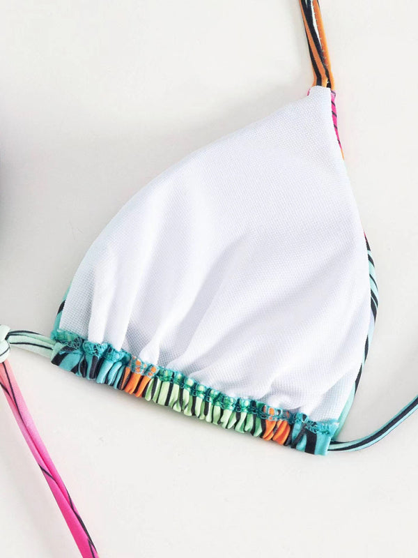Women’s new bikini gradient hollow fringed one-piece swimsuit