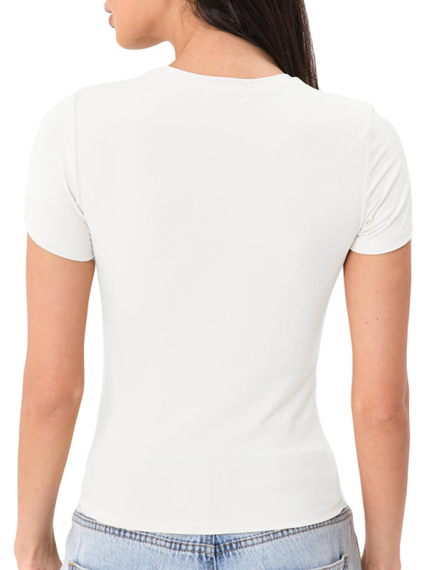 Women’s new music cat print short-sleeved T-shirt