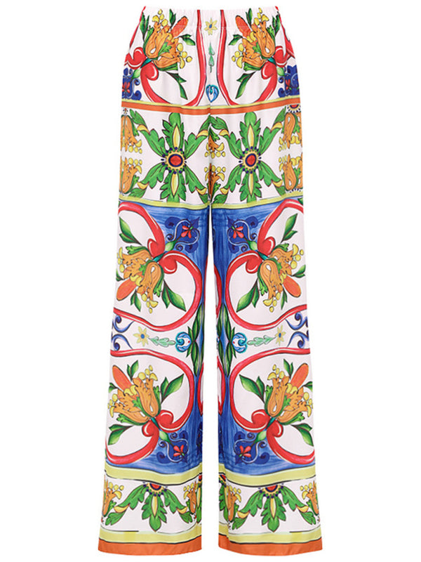 Women’s New Ruffled Enamel Print Beach Resort Swimsuit Suit - Pattern3 / FREESIZE