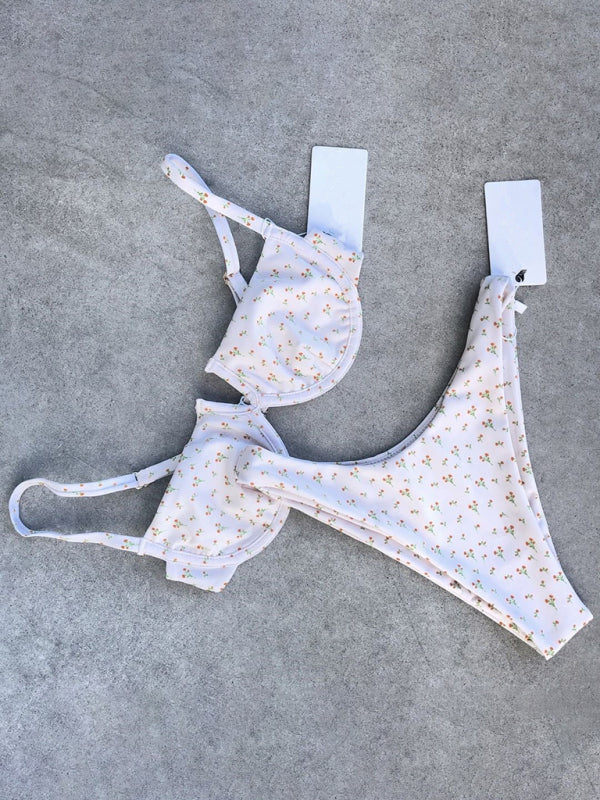 Women’s one-piece swimsuit retro polka dot underwire push-up sexy bikini