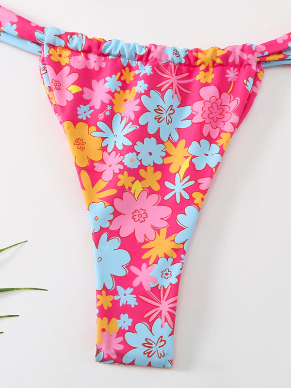 Women’s printed sexy backless bikini