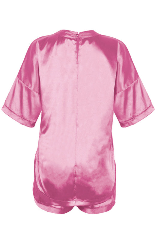 Women’s Round Neck Short-Sleeved Pajamas Set