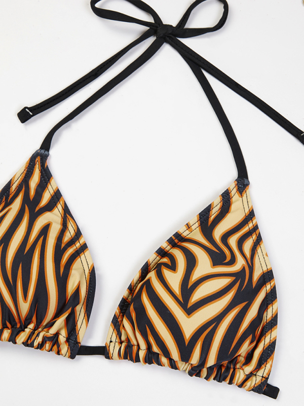Women’s sexy bikini lace-up skirt three-piece swimsuit