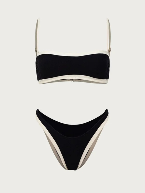 Women’s sexy black and white bikinis