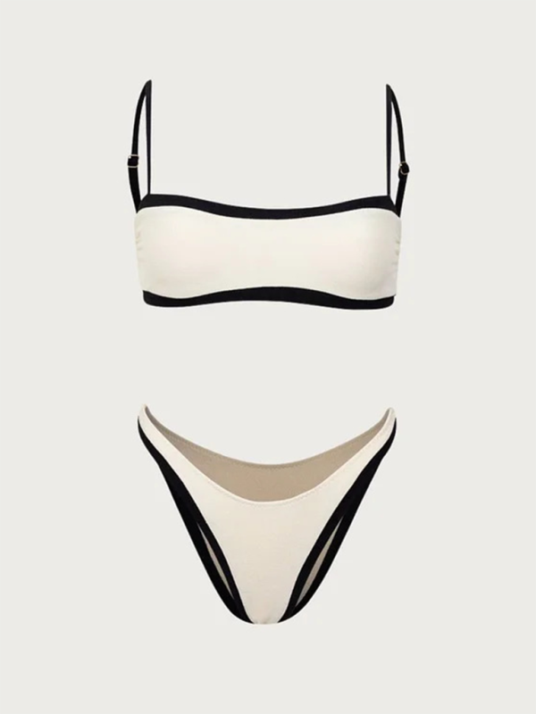 Women’s sexy black and white bikinis
