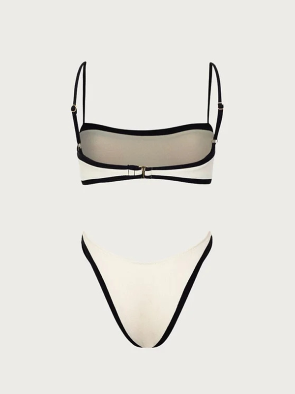 Women’s sexy black and white bikinis