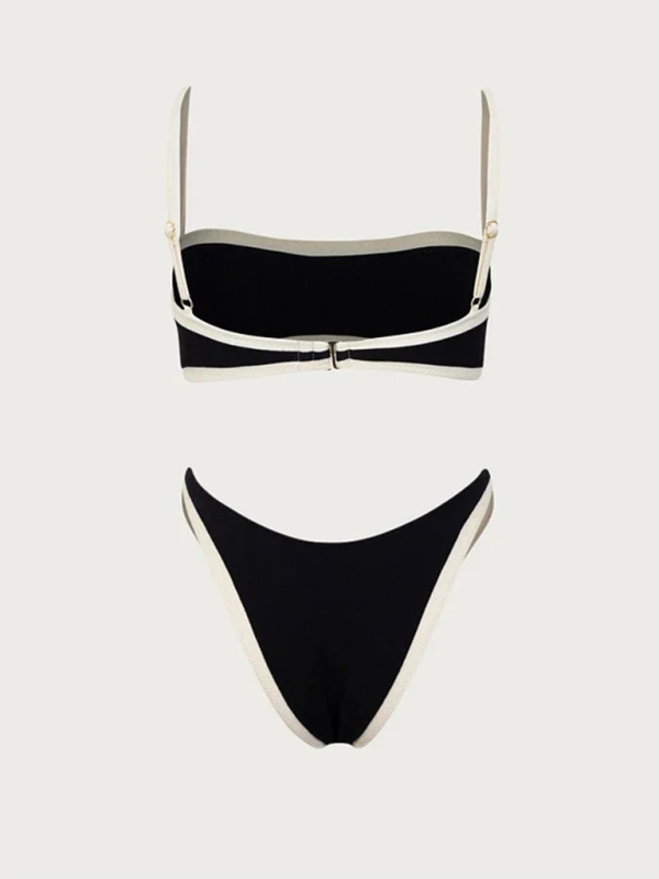 Women’s sexy black and white bikinis