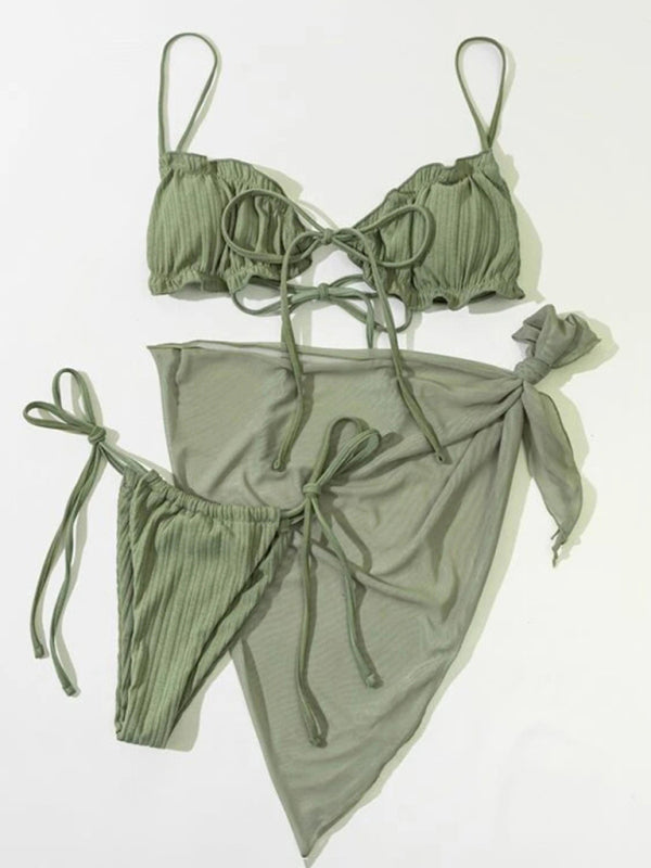 Women’s sexy split swimsuit swimsuit three-piece bikini