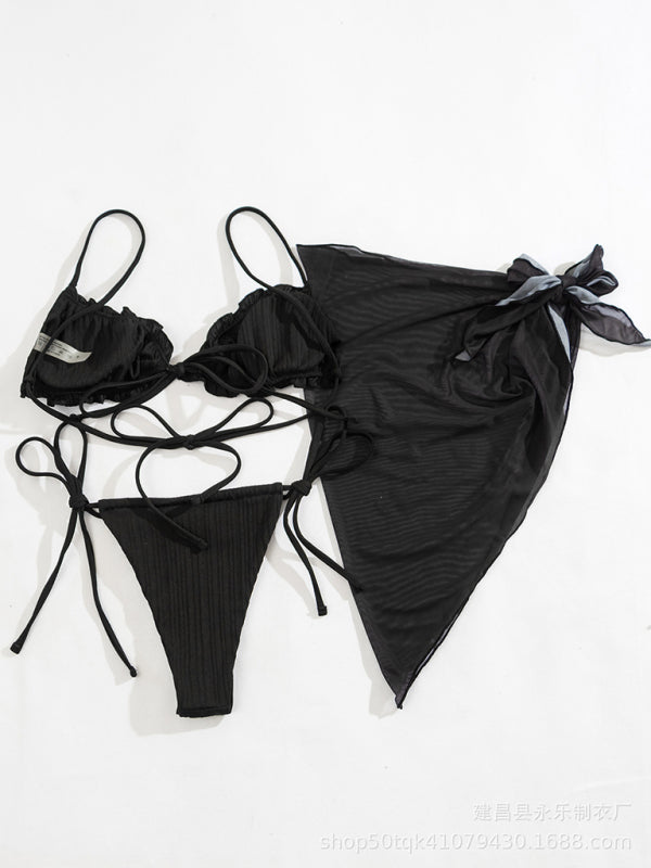 Women’s sexy split swimsuit swimsuit three-piece bikini