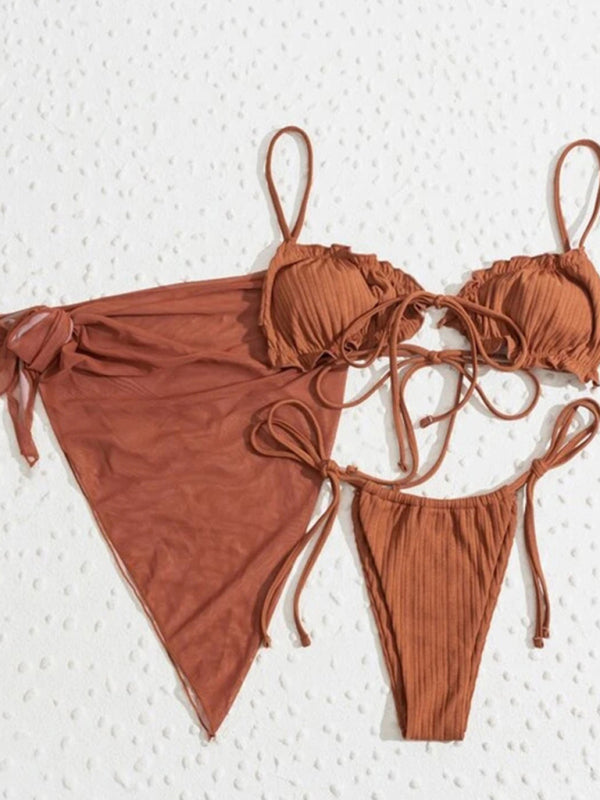 Women’s sexy split swimsuit swimsuit three-piece bikini
